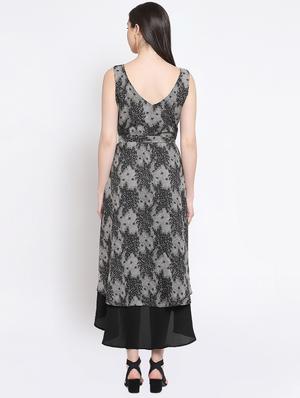 tie knot wrap asymmetric dress - 16677099 - Standard Image - 3