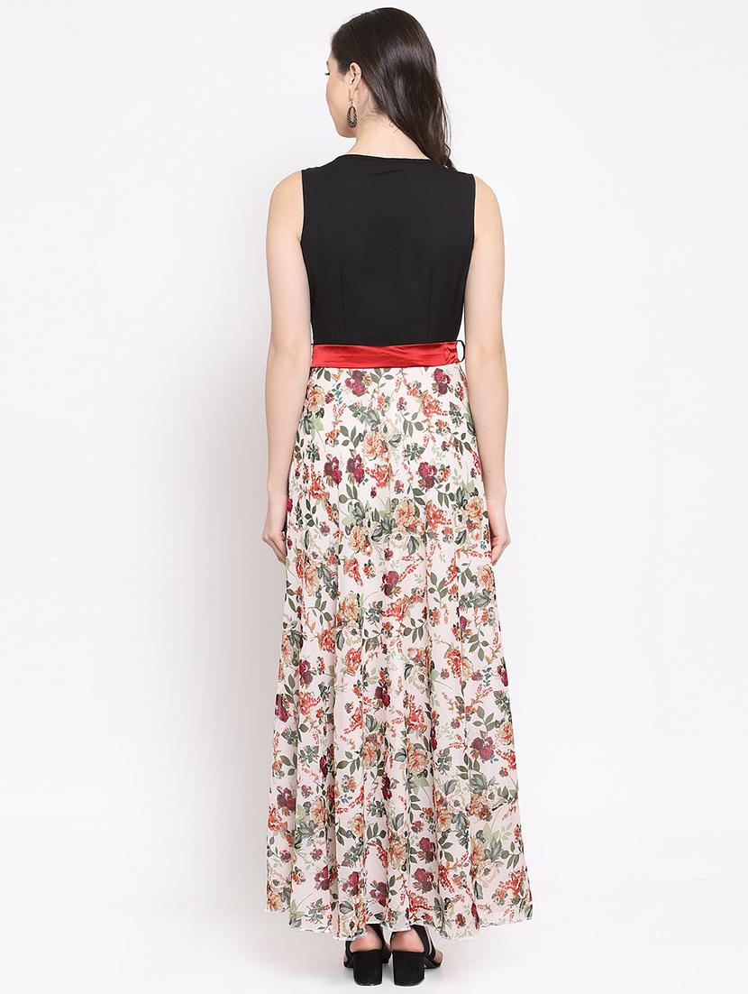 tie knot floral maxi dress - 16677101 - Zoom Image - 3