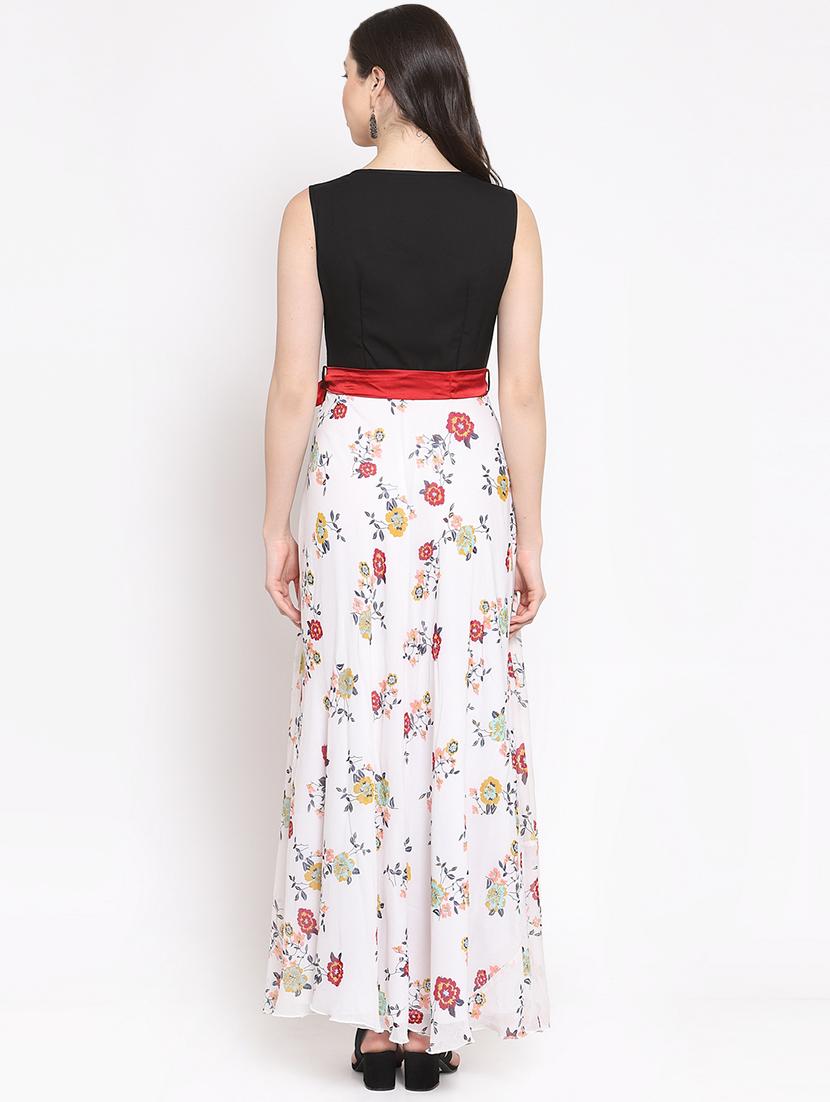 tie knot floral maxi dress - 16677102 - Zoom Image - 3