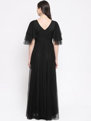 boat neck embellished patch maxi dress - 16677103 - Standard Image - 3