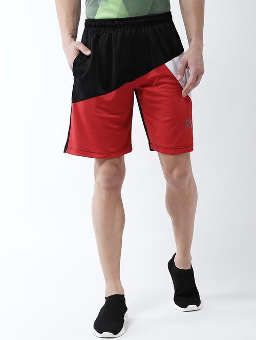 red color block shorts - 16677140 - Standard Image - 1
