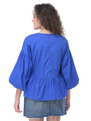 bishop sleeved solid top - 16677161 - Standard Image - 3