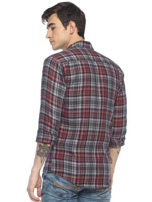 red checkered casual shirt - 16677289 - Standard Image - 3