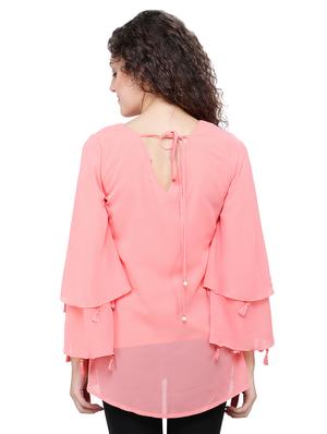 tassel embellished bell sleeved tunic - 16677530 - Standard Image - 3