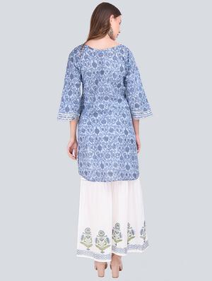 printed kurta palazzo set - 16677547 - Standard Image - 3