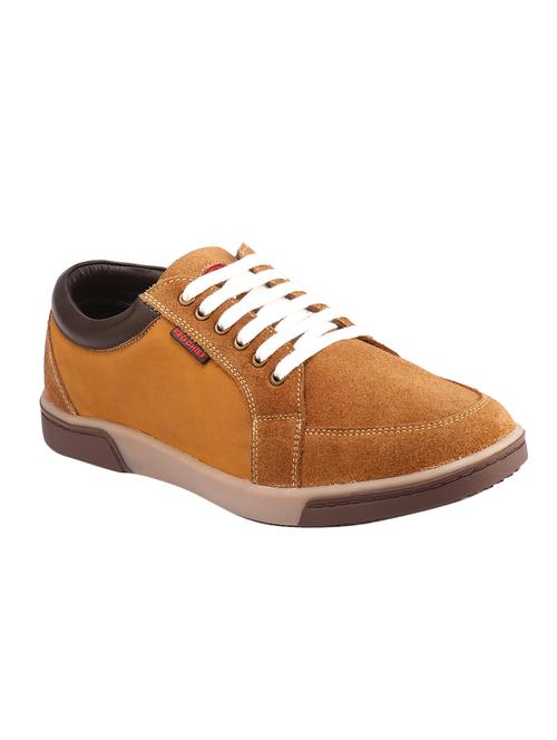 brown suede lace up sneakers - 16677662 - Standard Image - 1