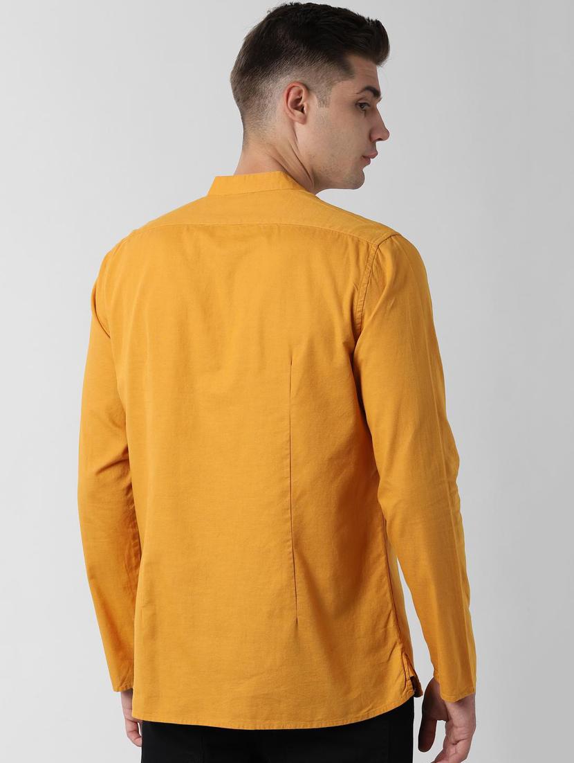 yellow solid short kurta - 16677751 - Zoom Image - 3