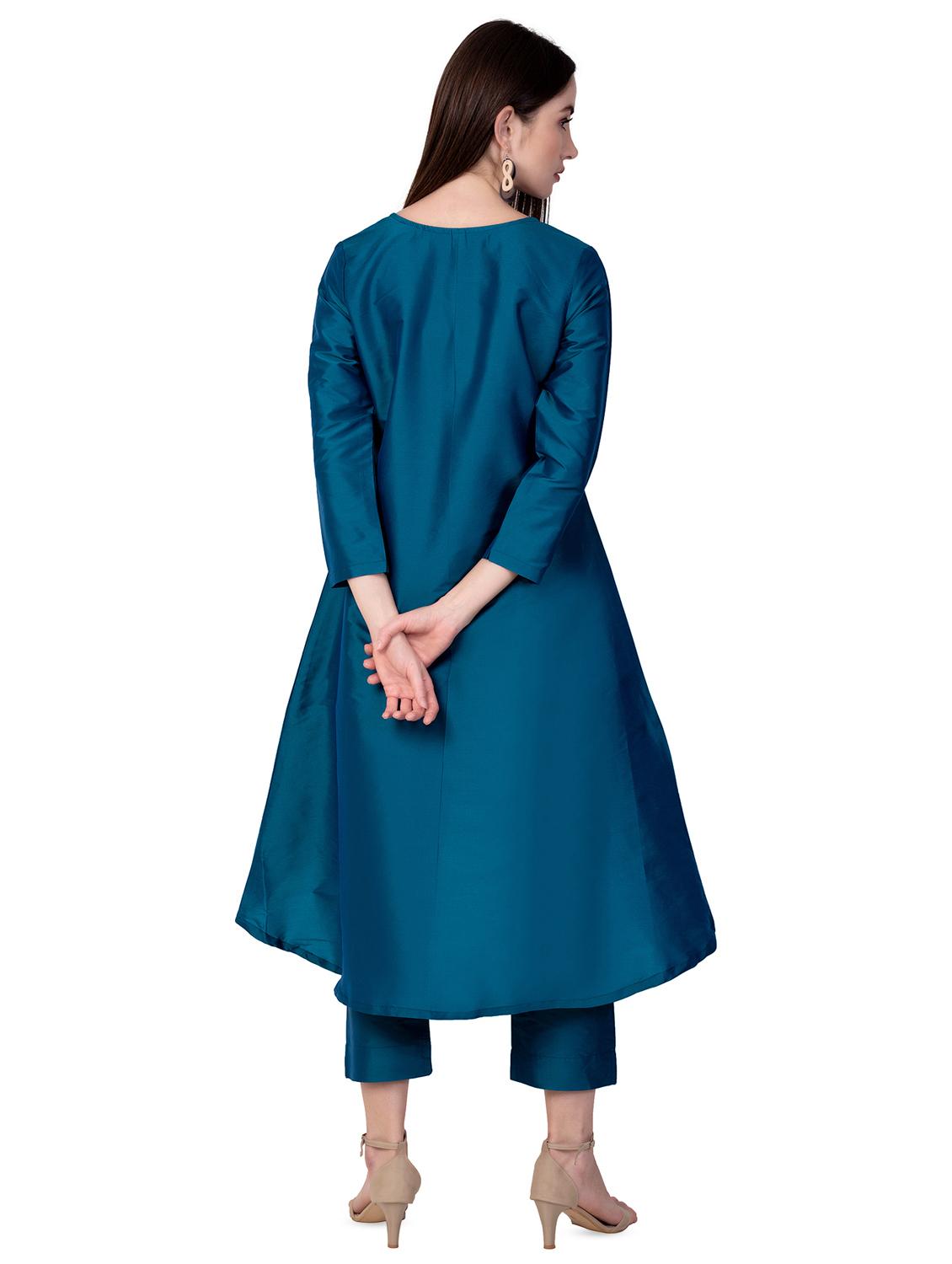 solid high-low kurta - 16677878 - Zoom Image - 3