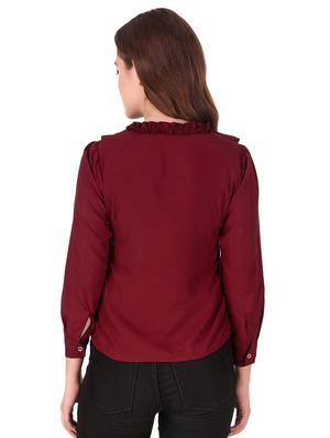 ruffle detail long sleeved top - 16677911 - Standard Image - 3