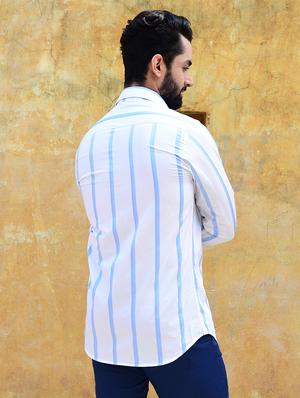 white striped casual shirt - 16677943 - Standard Image - 3