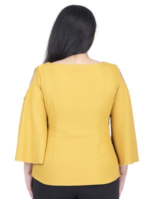 cold shoulder bell sleeved plus top - 16679113 - Standard Image - 3