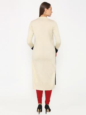 embroidered woolen kurta - 16679678 - Standard Image - 3