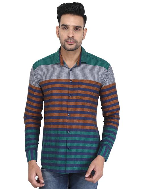 multi colored striped casual shirt - 16680078 - Very Small Image - 1
