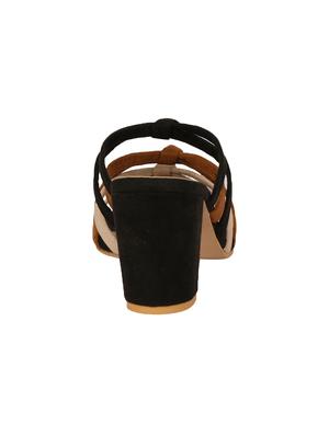 black slip on sandals - 16680136 - Standard Image - 3