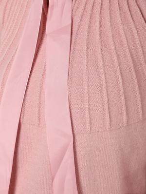 tie up neck solid wool pullover - 16680306 - Standard Image - 6
