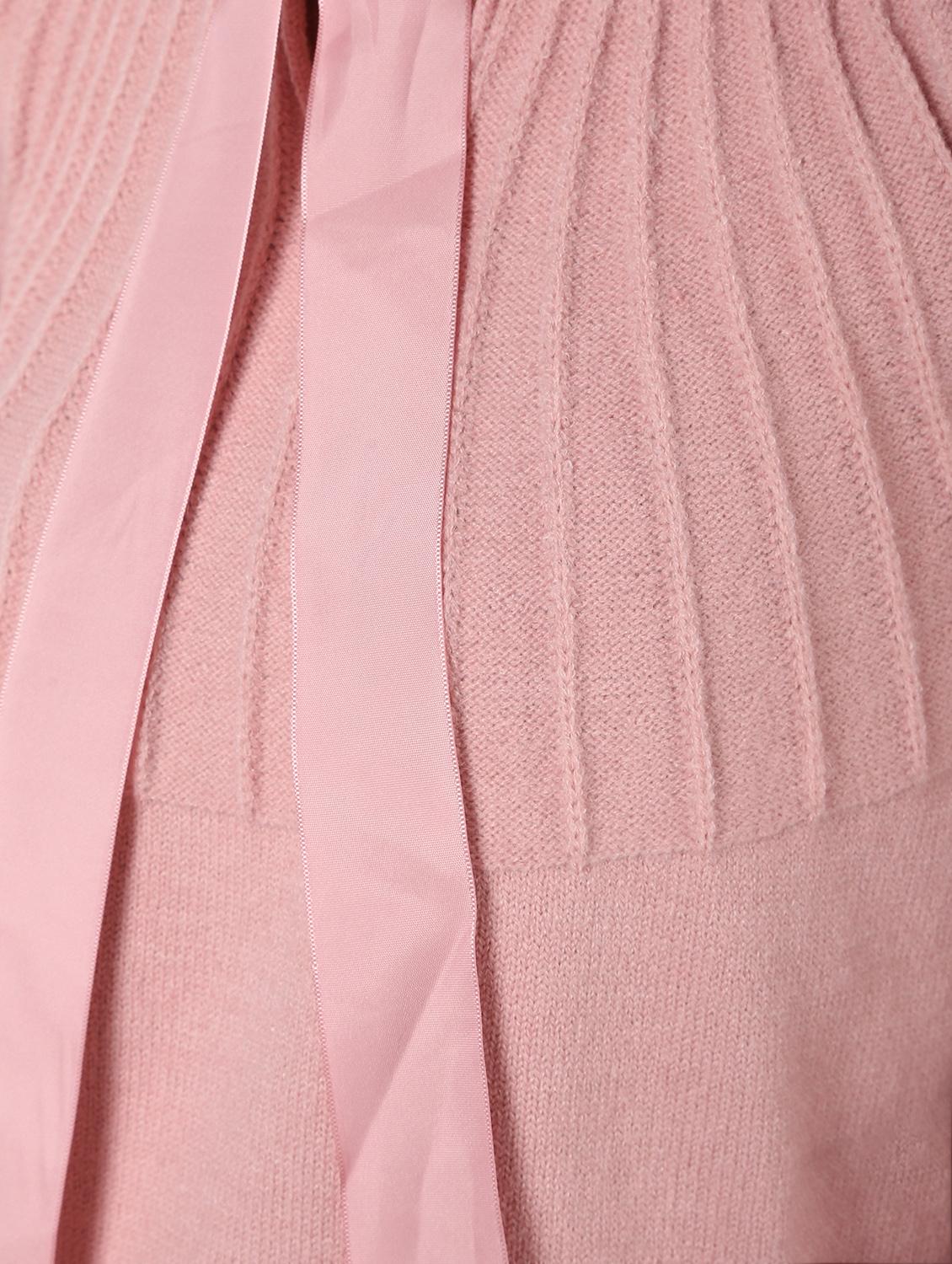 tie up neck solid wool pullover - 16680306 - Zoom Image - 6