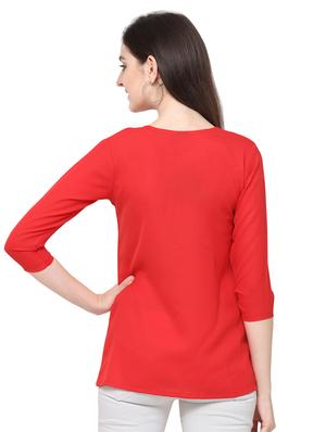 v neck ruffle detail top - 16680446 - Standard Image - 3