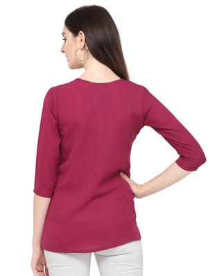 v neck ruffle detail top - 16680452 - Standard Image - 3
