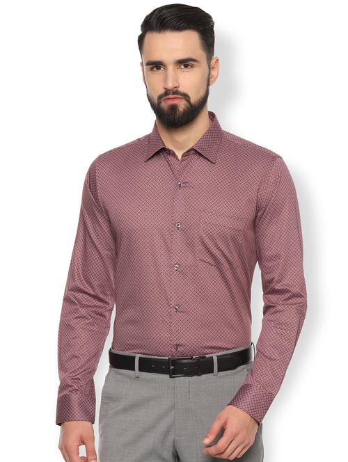 red printed formal shirt - 16680503 - Standard Image - 1