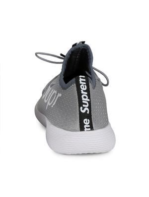 grey fabric lace up sport shoes - 16680623 - Standard Image - 3