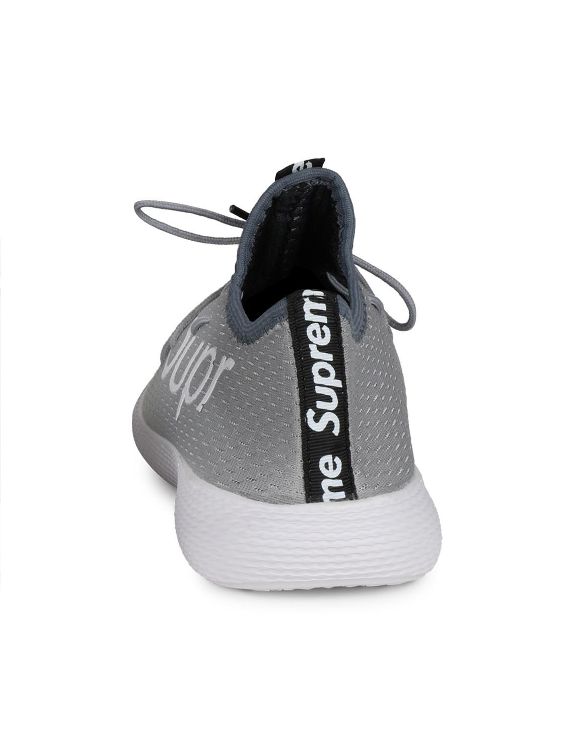 grey fabric lace up sport shoes - 16680623 - Zoom Image - 3