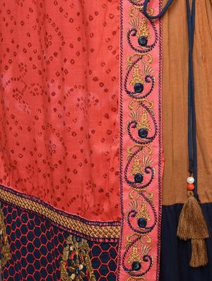 embroidered layered kurta - 16680662 - Standard Image - 6