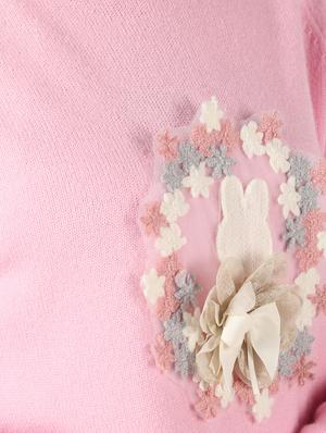 round neck embellished wool pullover - 16680904 - Standard Image - 6