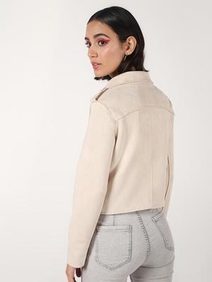 lapel neck crop blazer - 16680929 - Standard Image - 3