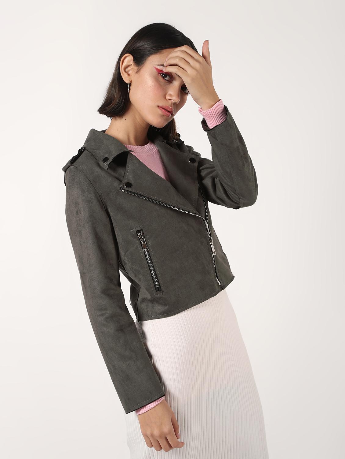 lapel neck crop blazer - 16680931 - Zoom Image - 3