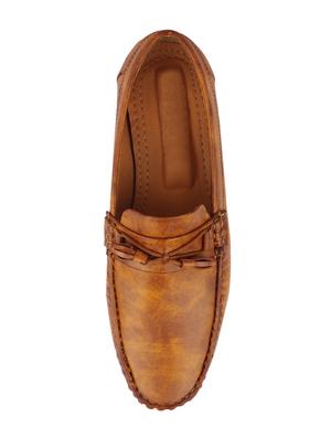 tan leatherette slip on loafers - 16681277 - Standard Image - 3