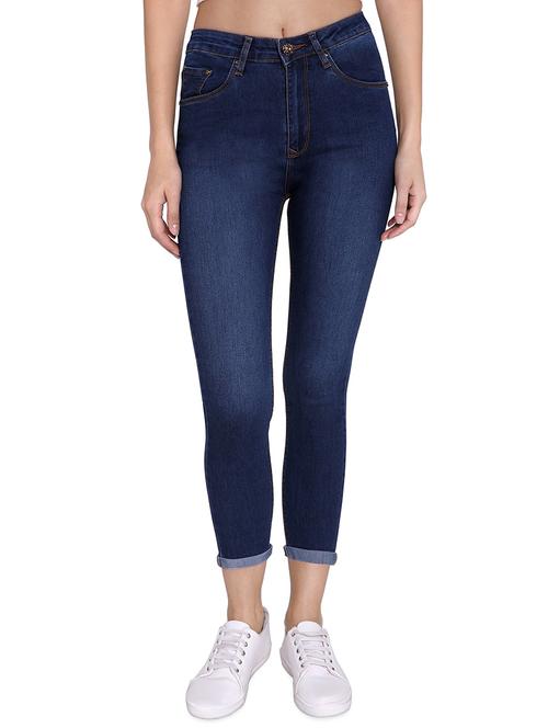 high rise turn up hem jeans - 16681444 - Standard Image - 1
