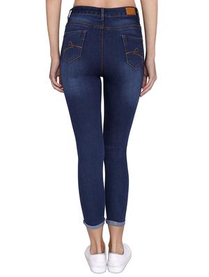 high rise turn up hem jeans - 16681444 - Standard Image - 3
