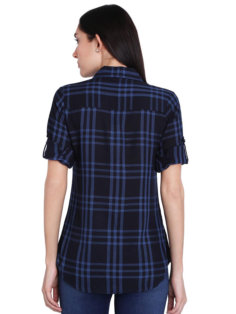 roll up sleeved checekered shirt - 16681458 - Zoom Image - 3