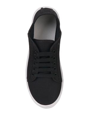 black lace-up sports shoes - 16681632 - Standard Image - 3