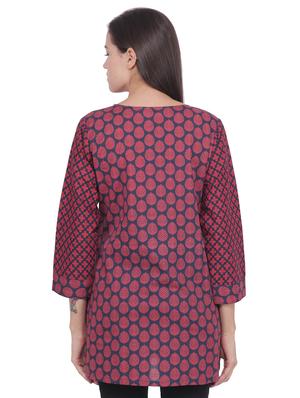 printed straight kurti - 16681678 - Standard Image - 3