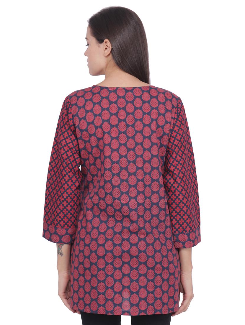 printed straight kurti - 16681678 - Zoom Image - 3