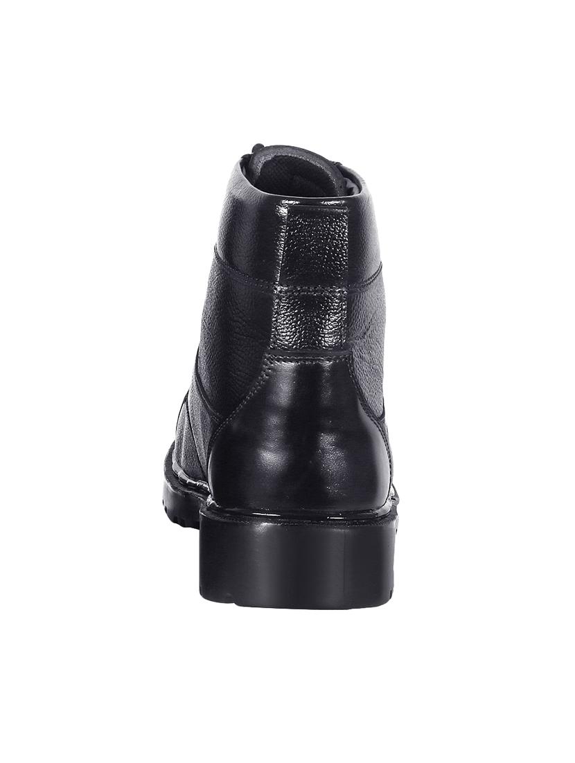 black leatherette high ankle boots - 16682090 - Zoom Image - 3