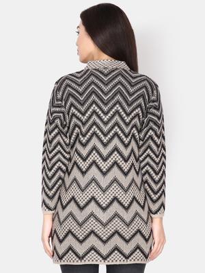 pocket detail long sleeved wool cardigan - 16682106 - Standard Image - 3