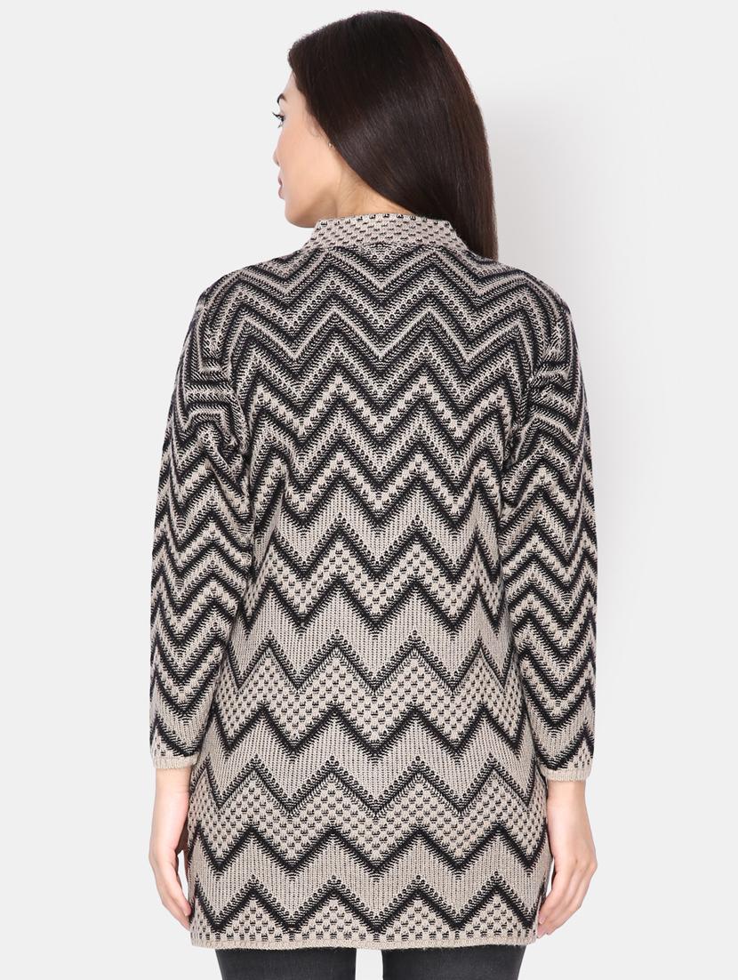 pocket detail long sleeved wool cardigan - 16682106 - Zoom Image - 3