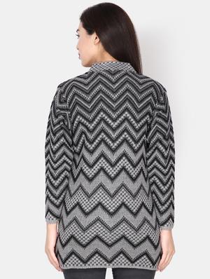 pocket detail long sleeved wool cardigan - 16682107 - Standard Image - 3