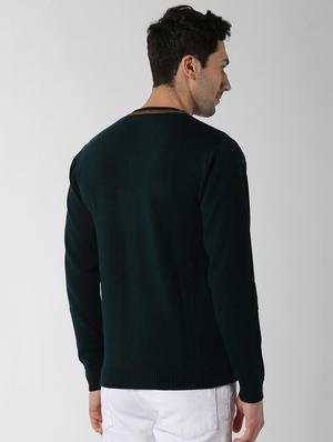 green acrylic solid pullover - 16682458 - Standard Image - 3