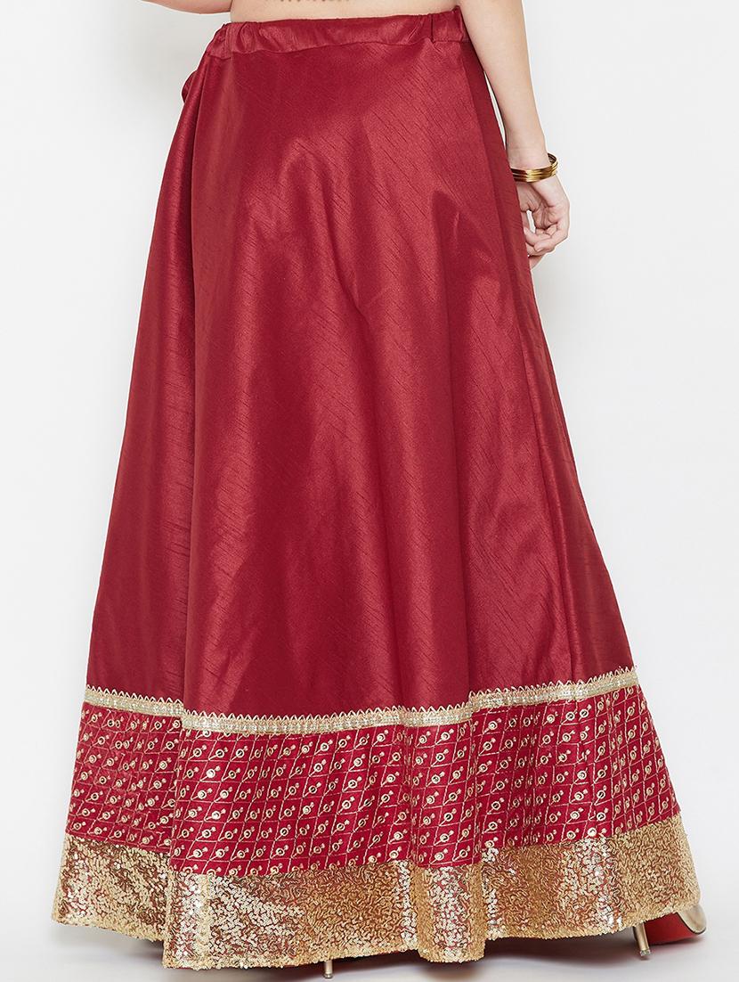 zari embroidered flared skirt - 16682529 - Zoom Image - 3