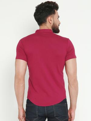 red solid casual shirt - 16682711 - Standard Image - 3
