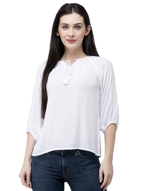 tie up neck solid top - 16682790 - Standard Image - 1