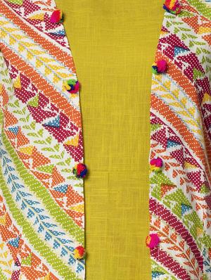 printed kurta with jacket - 16682987 - Standard Image - 6