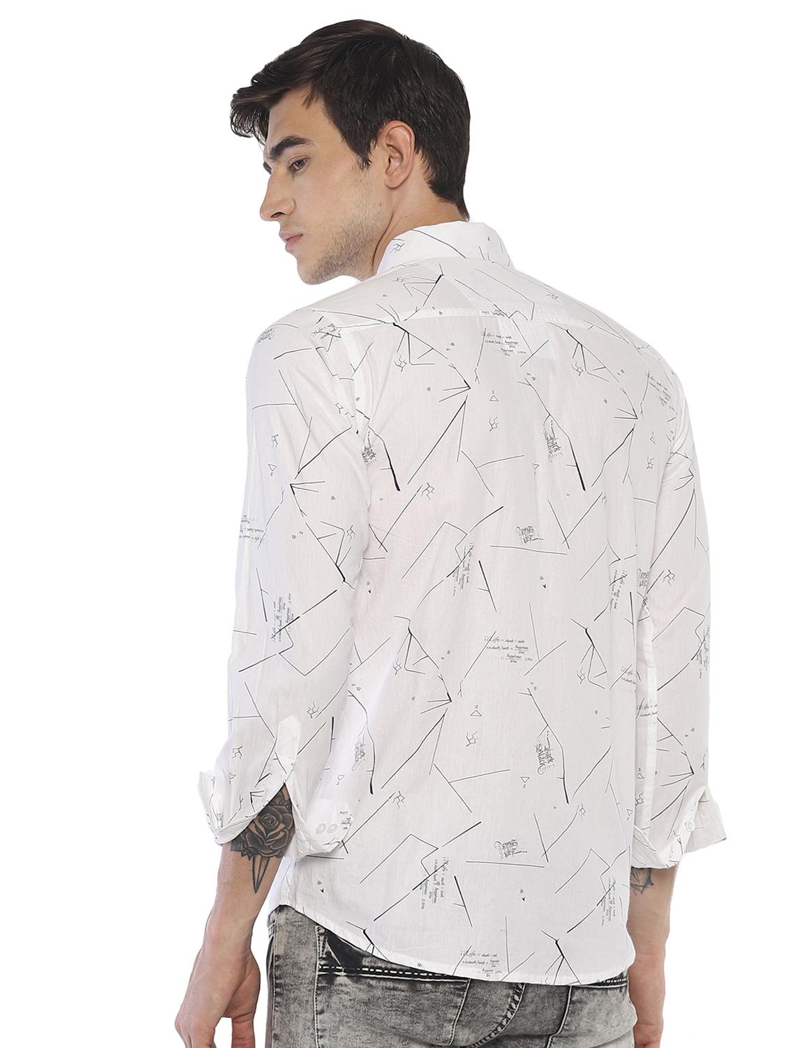 white printed casual shirt - 16684097 - Zoom Image - 3