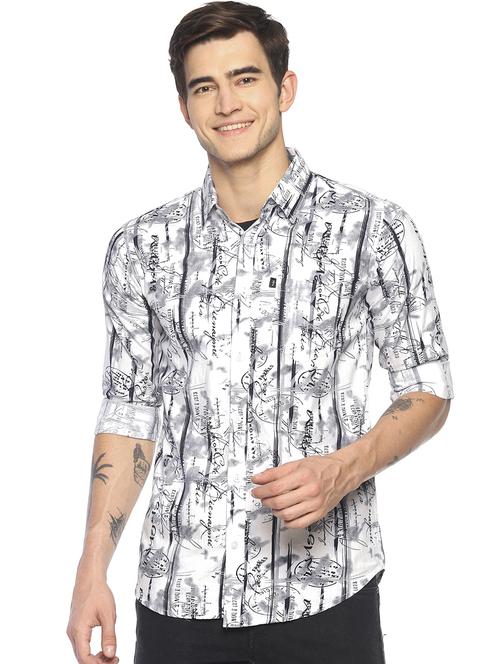white printed casual shirt - 16684100 - Standard Image - 1