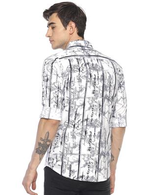 white printed casual shirt - 16684100 - Standard Image - 3