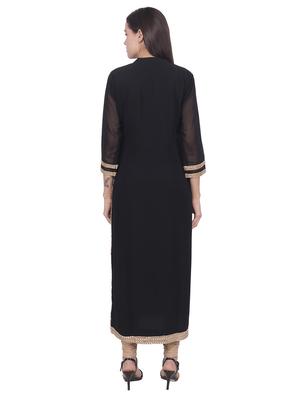 yoke detail straight kurta - 16684163 - Standard Image - 3