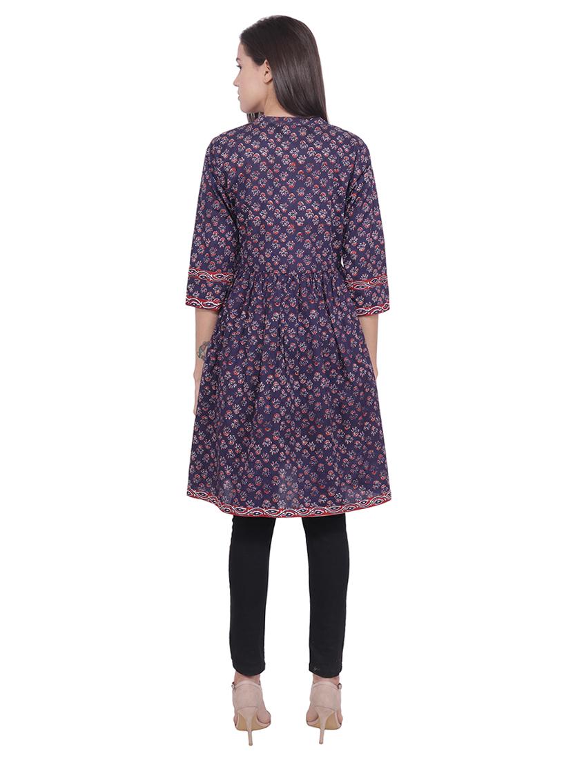 floral a-line kurti - 16684187 - Zoom Image - 3